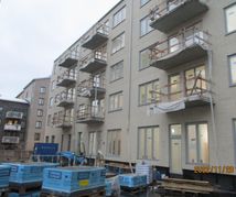 Besiktning av fasad i Täby. Nov 2022